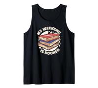 My Week-End is Booked Reading Books Reader Funny Meme Débardeur
