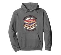 My Week-End is Booked Reading Books Reader Funny Meme Sweat à Capuche
