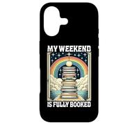 My Weekend is Fully Bookworm Livre Rainbow Reading Bookworm Coque pour iPhone 17