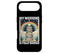 My Weekend is Fully Bookworm Livre Rainbow Reading Bookworm Coque pour iPhone Air