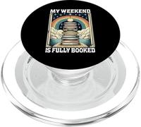 My Weekend is Fully Bookworm Livre Rainbow Reading Bookworm PopSockets PopGrip pour MagSafe