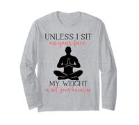 My Weight Isn't Your Business Homme Sarcastique Yoga Zen Men Fit Manche Longue
