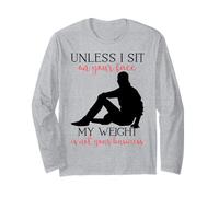 My Weight Isn't Your Business Homme Sarcastique Yoga Zen Men Fit Manche Longue