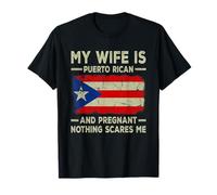 My Wife is Porto Rico and Pregnant Wife Funny Husband T-Shirt