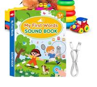 My Words Book Interactive Educational Touch English | Rechargeable English Learning Books for Kids for Preschool Girls, Early Education, Reading, Daily Activities, Birthday,