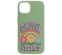 My Yeast Infection Itches Funny Rainbow Flowers Humoristique Coque pour iPhone 14 Plus