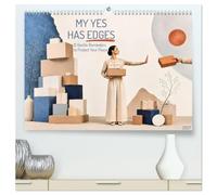 My Yes Has Edges (High Quality Premium Wall Calendar 2027 DIN A2 landscape),CALVENDO 12 Month Wall Calendar: 12 Gentle Reminders to Protect Your Peace