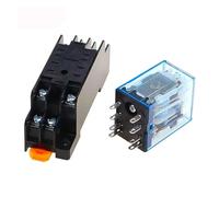 MY2P HH52P MY2NJ Relay DPDT Electromagnetic Relay Switch with Socket Base DC 12V 24V 36V 48V 110V 220V NWPNLXEA(DC 48V)