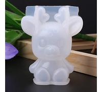 Mya 1Pc Moules 3D Cadeaux De Noël Animaux De Cerfs Lapins Moule en Silicone Moulle en Silicone 3D Moulle en Silicone pour Sucre Gâteau Chocolat Décoration Moule De Cuisson Outil