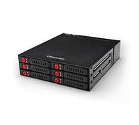 Mya 1Pc MR-6601 Stockage De Données en Rack À 6 Baies pour Boîtier De Disque Dur SATA SSD HDD 2,5",Boîtier De Disque Dur À Six Baies avec Lecteur Optique Intégré