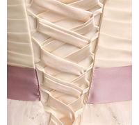 Mya 1Pc Ruban De Robe De Mariée 118 Pouces Robe De Mariée Fermeture À Glissière Remplacement Réglable Corset Dos Kit Lacets Satin Ruban Liens pour La Mariée Banquet Robe De Soirée