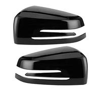 MYANEYPUO 2pcs Side Rearview Mirror Cover Decorative Trim Cap Fit for Mercedes A B C E CLS CLA GLA (Glossy Black)