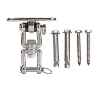 MYANEYPUO Kit de Suspension pour hamac, Ensemble de Crochets en Acier Inoxydable Rotatif à 360 °, Cintre Robuste avec rondelles en Nylon, Plaque de Base épaisse pour balançoire extérieure,