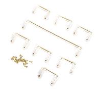 MYANEYPUO Stabilisateur de Clavier mécanique, stabilisateur à vis PCB avec Fil doré, Ensemble de stabilisateurs de Clavier plaqué Or pour claviers DIY 61/64/87/104/108, Comprend des (Transparente)