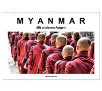Myanmar - Mit anderen Augen (Wandkalender 2026 DIN A3 quer), CALVENDO Monatskalender: Myanmar in Schwarz-Weiß-Bildern mit Farbe