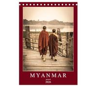 MYANMAR SPIRITUELL 2026 (Tischkalender 2026 DIN A5 hoch), CALVENDO Monatskalender: Myanmar das Land der Pagoden, Klöster, Mönche und Buddhas.