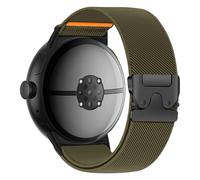 MYAPULUA Bracelet extensible Pixel Watch 2 de 41 mm, pour Google Pixel Watch Bands/Pixel Watch 3 45 mm, bracelet de 41 mm pour homme/femme, boucle de parachute large en nylon élastique tressé, 03-vert