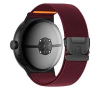MYAPULUA Bracelet extensible Pixel Watch 2 de 41 mm, pour Google Pixel Watch/Pixel Watch 3 45 mm 41 mm pour homme/femme, boucle de parachute large en nylon élastique tressé, 07-rouge vin