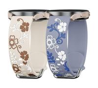 MYAPULUA Bracelet Galaxy Watch 7/6/5/4/FE 40mm 44mm/6/4 Classic 47mm 43mm 46mm 42mm/5 Pro 45mm pour femmes,bracelet motif floral gravé rechange en silicone 20mm