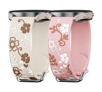 MYAPULUA Bracelet Galaxy Watch 7/6/5/4/FE 40mm 44mm/6/4 Classic 47mm 43mm 46mm 42mm/5 Pro 45mm pour femmes,bracelet motif floral gravé rechange en silicone 20mm