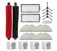 MYAYD Accessoires de rechange pour aspirateur robot Roborock Q5 Pro+/Q8 Max+(Plus), 16 accessoires - Contient 2 brosses principales, 2 filtres HEPA, 4 brosses latérales, 4 tampons de nettoyage, 4 sacs