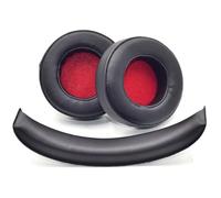 MYAYD Coussinets de rechange + bandeau compatibles avec Motorola Pulse Escape sans fil, pièces de rechange, coussinets d'oreille, coussinets d'oreille, pièces de réparation (noir)