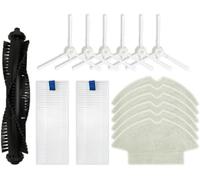 MYAYD Kit d'accessoires aspirateur Tefal Rowenta X-Plorer série 75 RG7687/RR7687WH,accessoires robot aspirateur Rowenta Lot de 15 contient 1 brosse principale, 2 filtres, 6 brosses latérales, 6