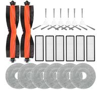 MYAYD Lot de 20 accessoires compatibles avec aspirateur robot Xiaomi Vacuum S20+, kit de rechange comprenant 2 brosses principales, 6 chiffons de serpillère, 6 brosses latérales, 6 filtres