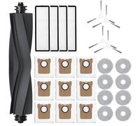 MYAYD Lot de 26 accessoires pour robot aspirateur Dreame L10S Ultra/S10 Pro, Xiaomi Robot Vacuum X10 Plus, 1 brosse principale, 4 filtres, 4 brosses latérales, 8 chiffons, 9 sacs à poussière