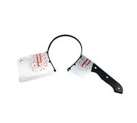 Myazs Serre-tête avec couteau pour Halloween, cosplay, fête, déguisement, décorations de fête, marteau ciseaux 3D, bandeaux d'Halloween pour adultes