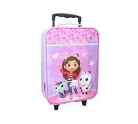 mybagstory - Gabby’s Dollhouse - Valise Trolley Enfant 42 cm - Bagage Cabine Léger à roulettes - Rose et Violet