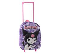 mybagstory | Sac à Dos à roulettes Fille Kuromi 3D | Cartable Trolley Enfant Maternelle | Léger avec Poignée Extensible | 30 x 25 x 12 cm | Dès 3 Ans