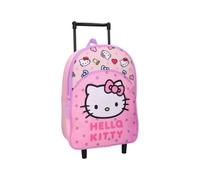 mybagstory | Sac à Dos à Roulettes Hello Kitty | Cartable Trolley Fille École Maternelle | Petit Sac Scolaire Rose Léger | 33 x 25 x 11 cm