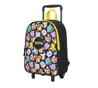 mybagstory | Sac à Dos à roulettes Pokémon 32cm | Cartable Trolley Enfant Pikachu Noir et Jaune | Sac Scolaire Maternelle et Loisirs | Polyester Résistant