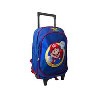mybagstory - Sac à Dos à roulettes Super Mario - 47x27x16 cm - Grande Poche + Poche Avant - Trolley Enfant école Maternelle et Primaire - Produit Officiel Super Mario