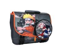 mybagstory - Sac à dos Cartable - Naruto - Enfant - Ecole - Primaire - Maternelle - Garderie - Cartable garçon - Taille 37 cm - Bretelles réglables - Idée Cadeau - Gris/Orange