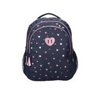 mybagstory | Sac à Dos Fille | Motifs Cœurs | Bleu 44cm | Grand format 44x24x33 cm avec un design Studio V ultra mignon et de ravissants détails scintillants pour le quotidien