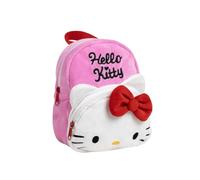 mybagstory - Sac à dos Hello kitty peluche - Enfant 22x18x8 cm - Ultra doux - 1 compartiment zippé - Mini sac doudou pour crèche, maternelle, sorties ou cadeaux