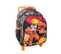 mybagstory - Sac à dos Naruto garcon - Orange - Noir - Enfant - Ecole - Maternelle - Garderie - Primaire - Cartable garçon - Bretelles réglables - Idée Cadeau - 30 cm - trolley - roulettes