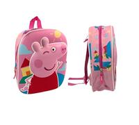 mybagstory -Sac à dos Peppa Pig 3D - Enfant 31x26x10 cm - Effet relief - 1 compartiment zippé + poche filet - Bretelles ajustables - Sac école maternelle - idée cadeau