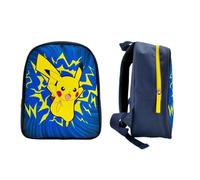 mybagstory - Sac à dos Pokémon - Enfant garçon 31x25,5x11 cm - 1 compartiment zippé - Sac école maternelle - Léger et résistant - Produit officiel Pikachu