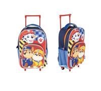 mybagstory - Sac à Dos pour Enfant Trolley - Pat Patrouille - Bleu - Enfant - Ecole - Maternelle - Garderie - garçon - 36 cm - Bretelles réglables - roulettes - Idée Cadeau