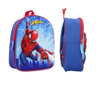 mybagstory - Sac à Dos Spider-Man Garçon Bleu 31 cm | Idéal pour l'école, la maternelle et le primaire, avec bretelles réglables : une idée cadeau parfaite.