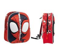 mybagstory - Sac à dos Spidey 3D pour Enfant, Cartable Enfant Maternelle, 31x25x10 cm - Effet relief - 1 compartiment zippé + poche filet - Bretelles réglables - Sac école ou sorties