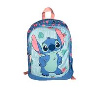 mybagstory | Sac à Dos Stitch Disney | Cartable Fille Primaire Motif Pastèque | 2 Compartiments Spacieux Bleu et Rose | Grand Format École 38x28x16cm | Idée Cadeau Rentrée Scolaire