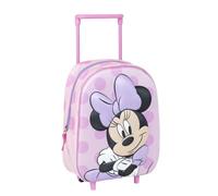 mybagstory | Sac à Dos Trolley Enfant Minnie Mouse 3D | Bagage à roulettes Disney Officiel | Idéal Maternelle et Voyage | Dimensions 31x25x10 cm | Poignée Extensible et Bretelles Ajustables
