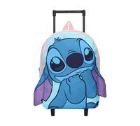 mybagstory | Sac à Dos Trolley Stitch Disney 3D | Cartable à Roulettes Fille dès 4 Ans | Collection Brave and Courageous Rose et Bleu | Idéal École Maternelle et Voyage | Dimensions 33x25x11 cm