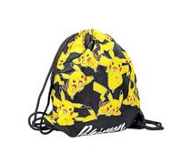 mybagstory - Sac de piscine - Pokémon - Noir - Enfant - Ecole - Garderie - Sac Garçon - Taille 45 cm - Bretelles réglables - Ficelle - Idée Cadeau
