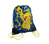 mybagstory - Sac de piscine pour garcon Pokémon - Bleu - Enfant - Ecole - Garderie - Taille 42 cm - Bretelles réglables - Ficelle - Idée Cadeau - sac de sport