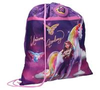 mybagstory | Sac de Sport Unicorn Academy Sophia & Wildstar | Sac de Piscine Enfant Fille | Sac à Cordon de Serrage pour Gym | École, Loisirs | Rose et Violet | 44 x 36 cm
